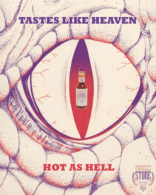 Brimstone Ghost Pepper Hot Sauce ad