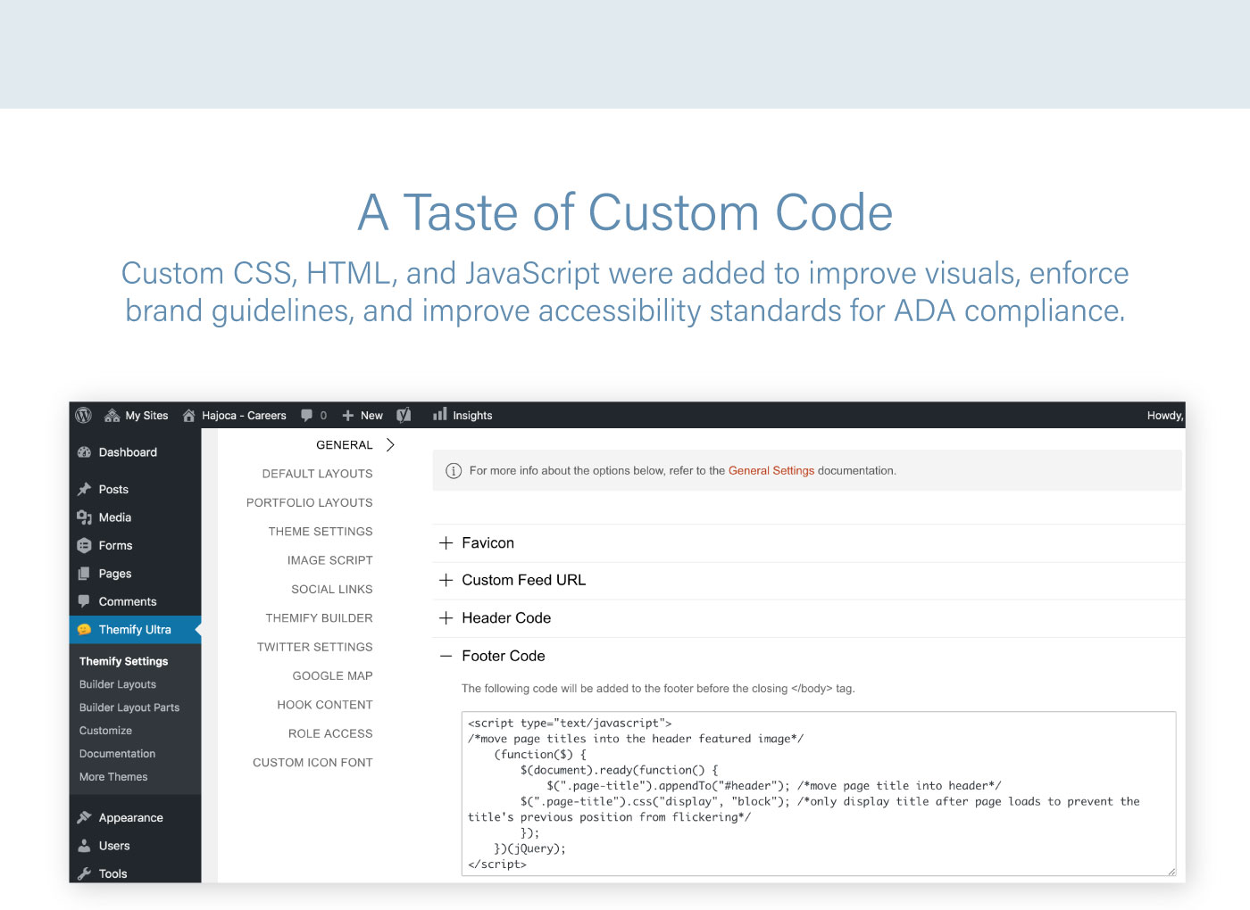 responsive careers website screenshots